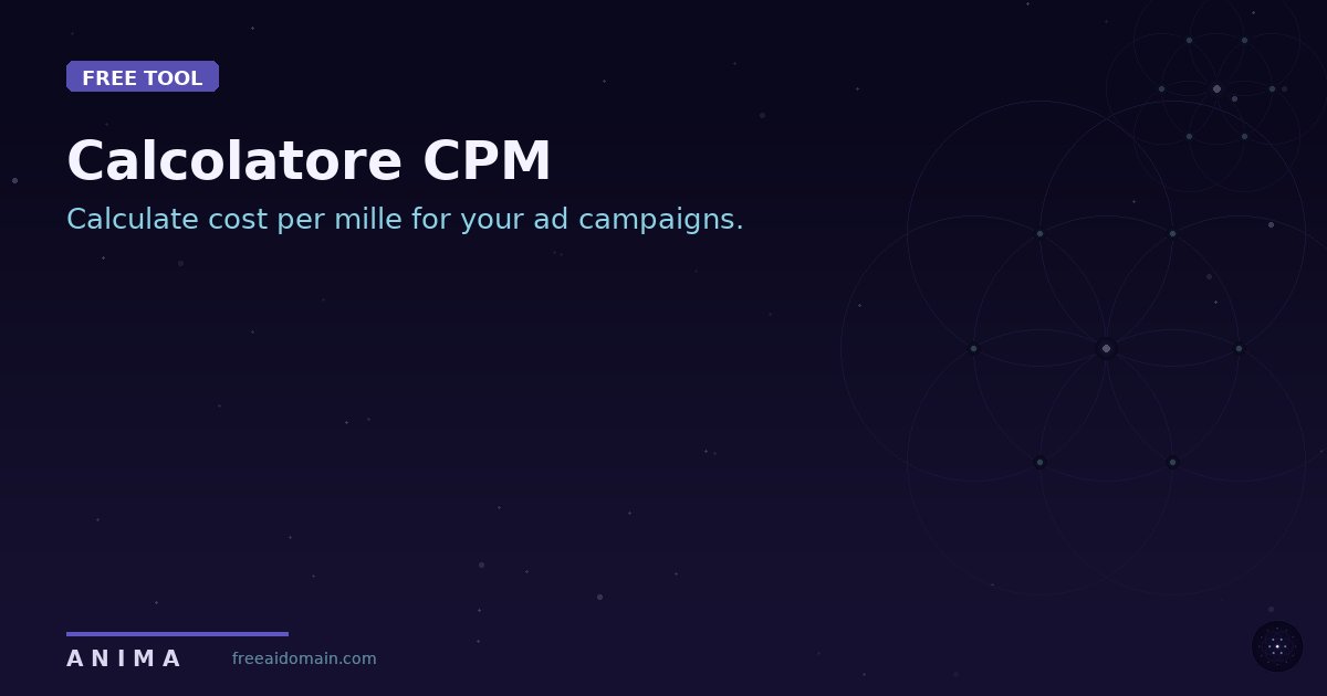 Immagine illustrativa per lo strumento calcolatore cpm