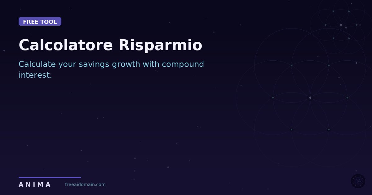 Immagine illustrativa per lo strumento calcolatore risparmio