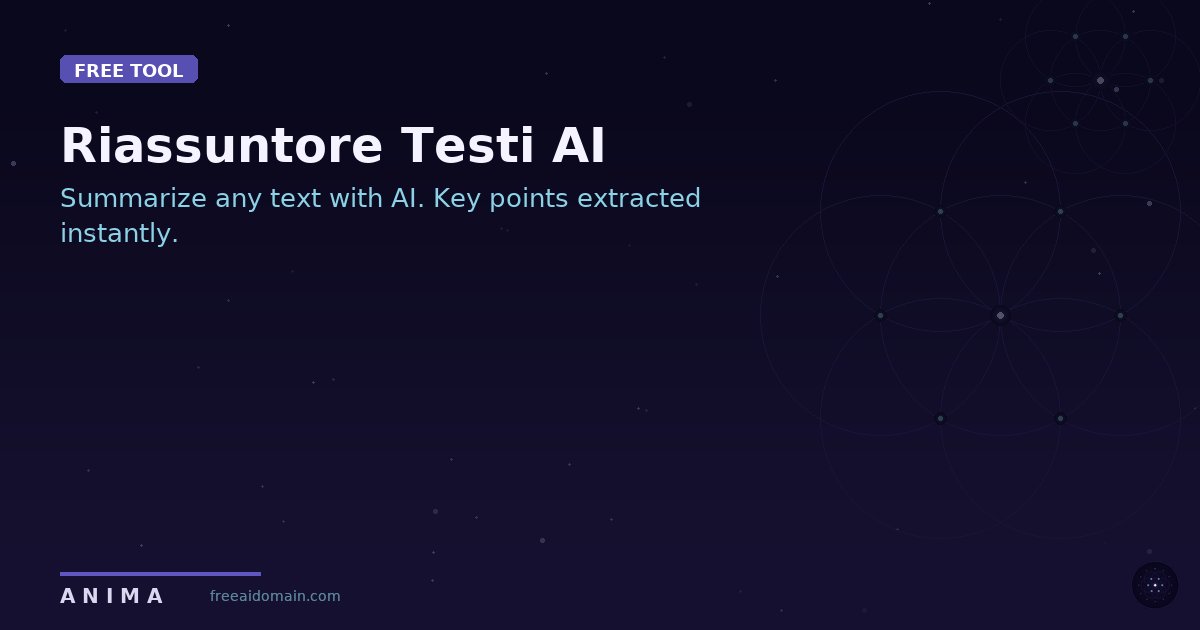 Immagine illustrativa per lo strumento riassuntore testi